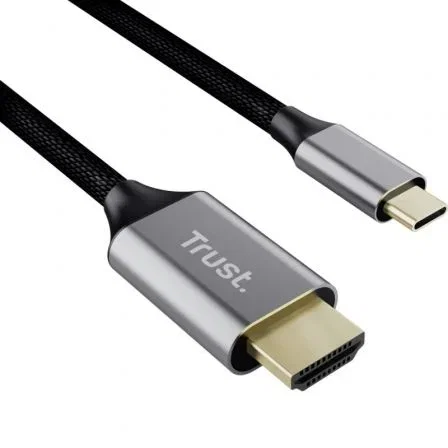 Trust CALYX Cable Conversor USB Tipo-C Macho a HDMI Macho 4K 2m Gris